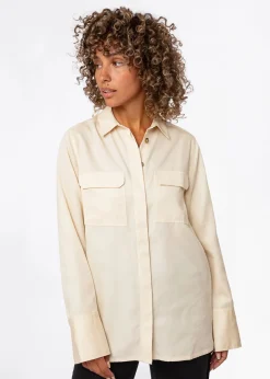 Beige skjorta i tencel