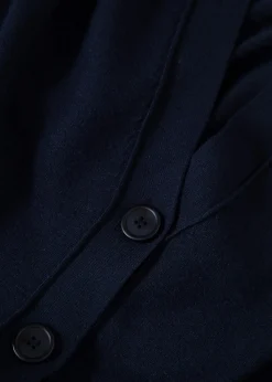 Blå finstickad cardigan