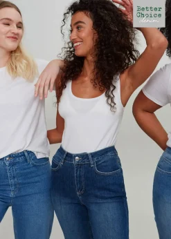 Blå jeans med stretch
