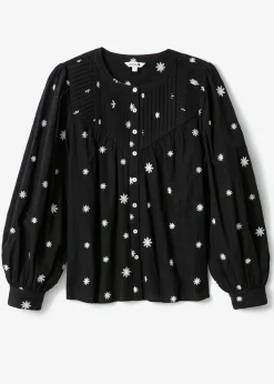 Broderad bomullsblus