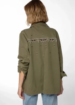 Broderad bomullsjacka