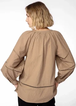 Brun bomullsblus