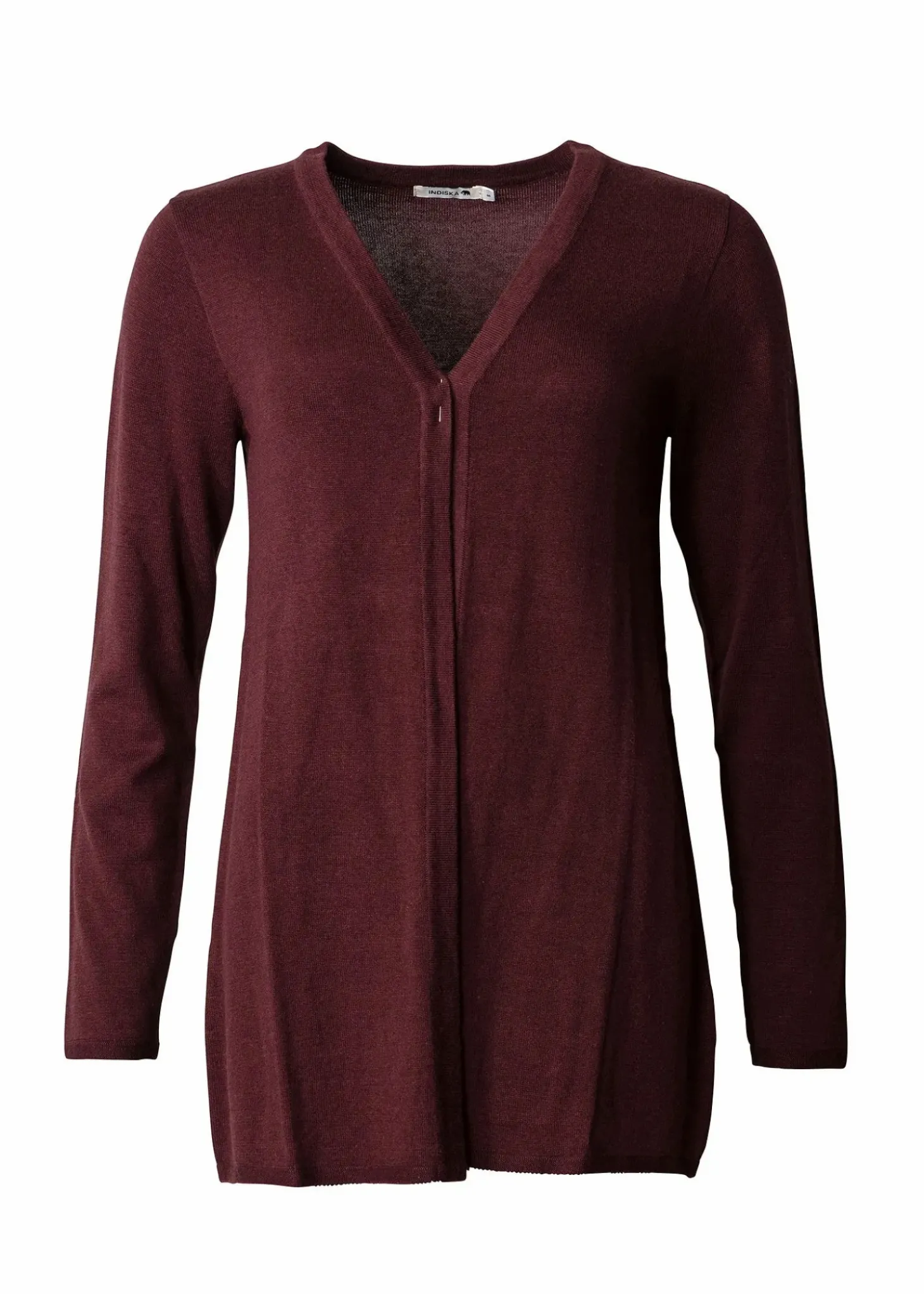 Enfärgad stickad kofta