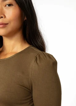 Grön långärmad jerseytröja