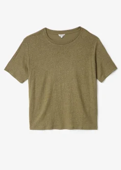 Grön t-shirt i linblandning