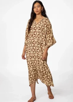 Lång mönstrad kaftan