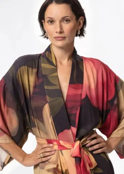 Mönstrad lång kimono