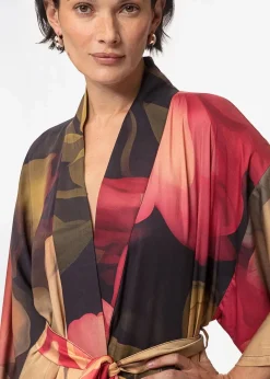 Mönstrad lång kimono