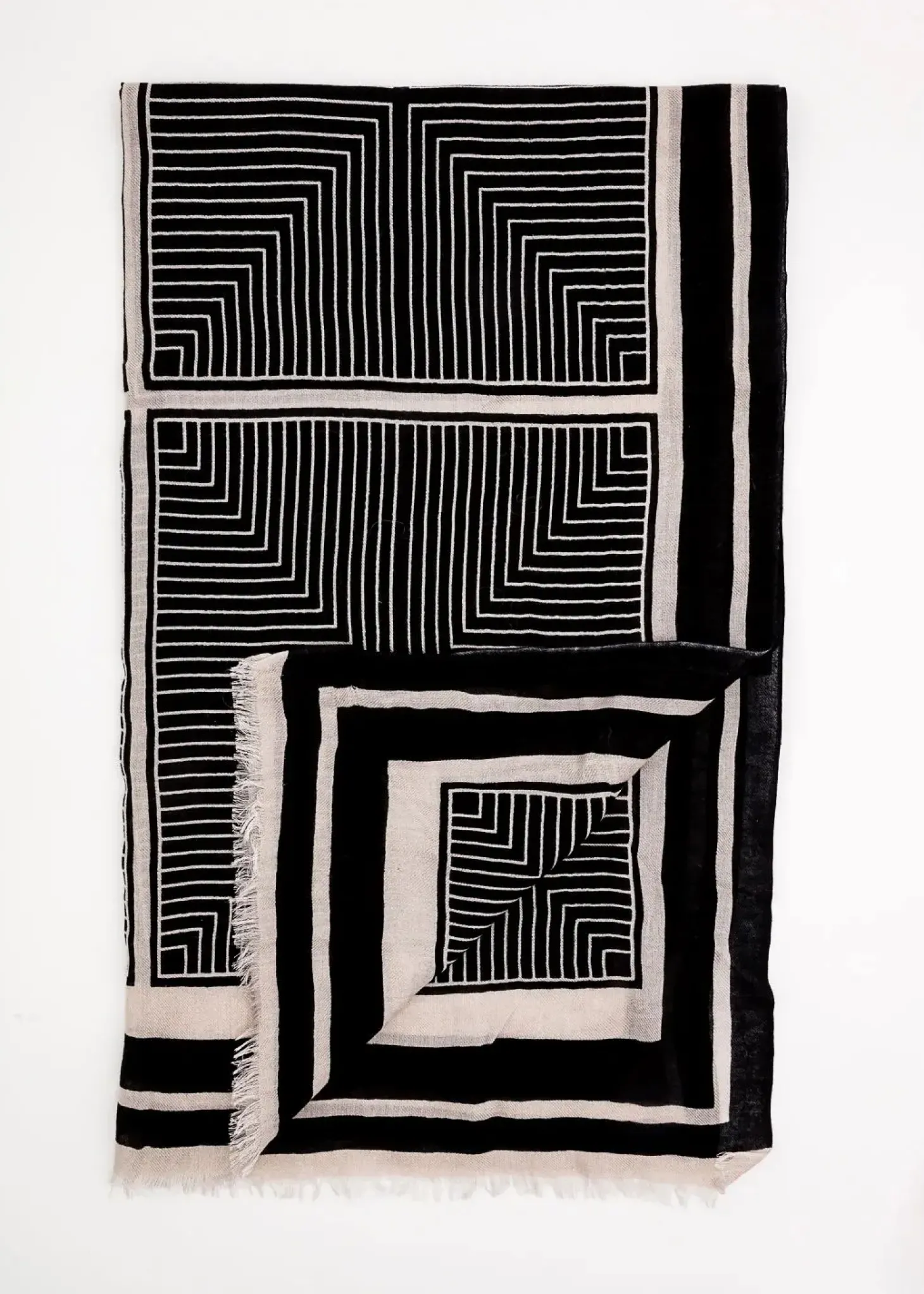 Mönstrad lång scarf