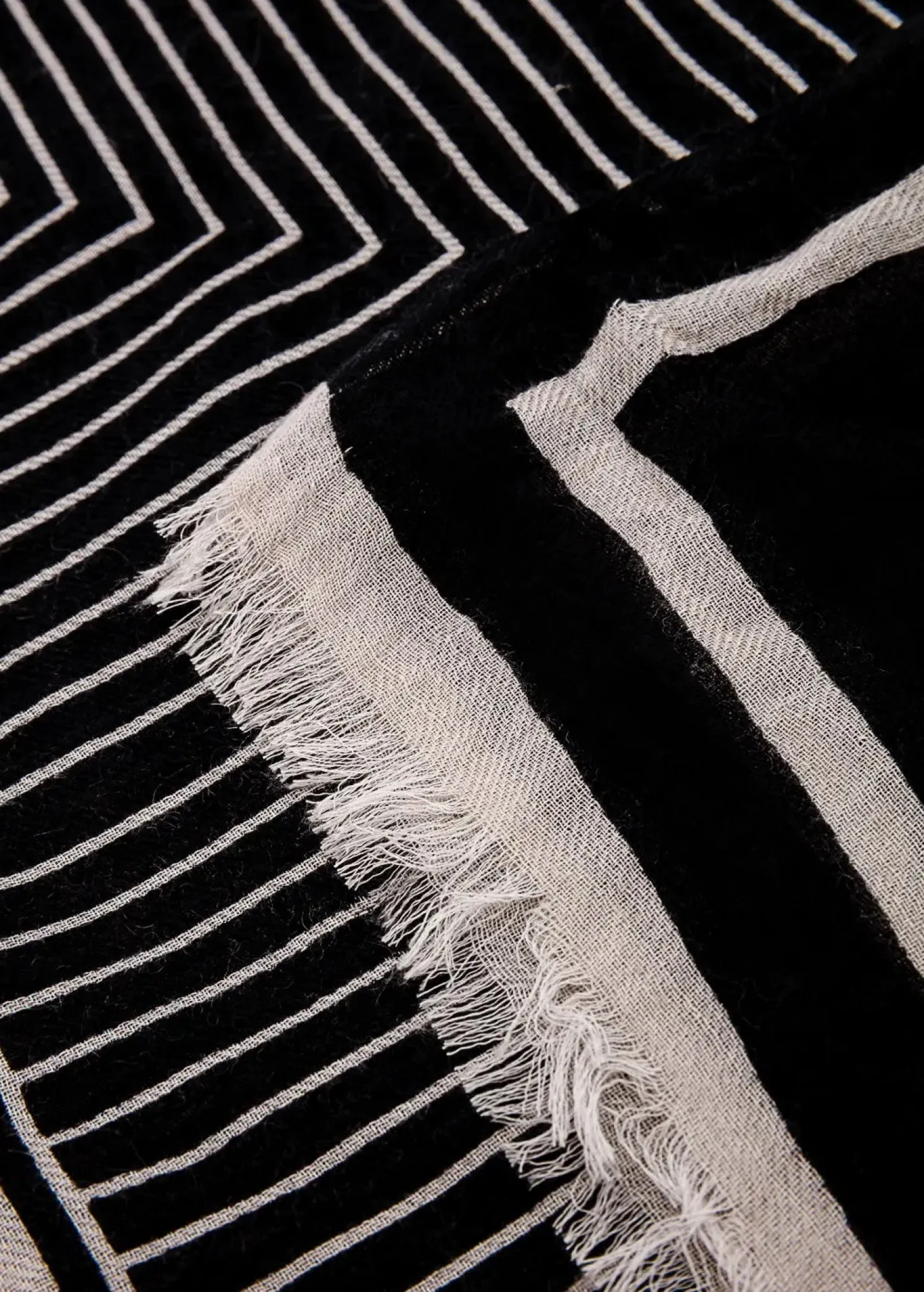 Mönstrad lång scarf
