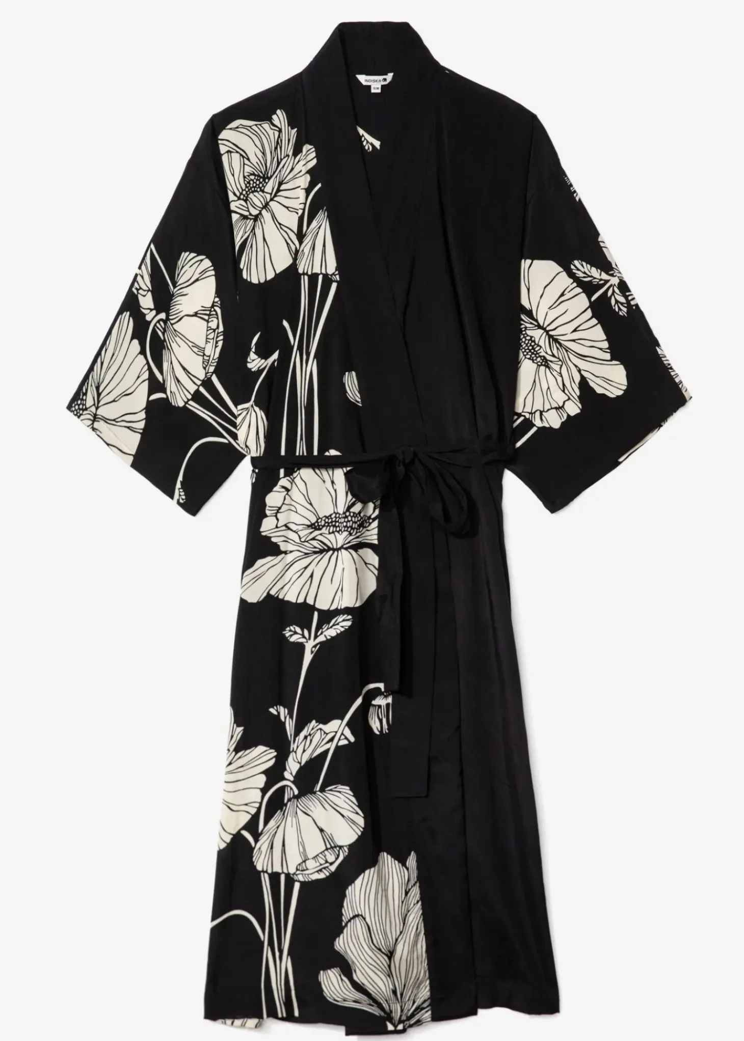 Mönstrad svart kimono