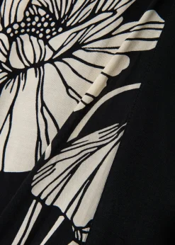 Mönstrad svart kimono