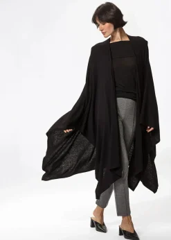 Poncho i bomull & viskos