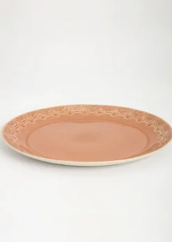 Rosa dekorativt serveringsfat