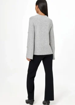 Stickad tröja med strass