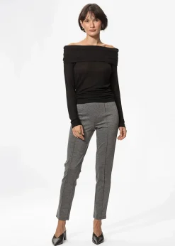 Svart off-shoulder topp