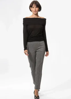 Svart off-shoulder topp
