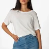 Vit t-shirt i linblandning